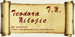 Teodora Milojić vizit kartica